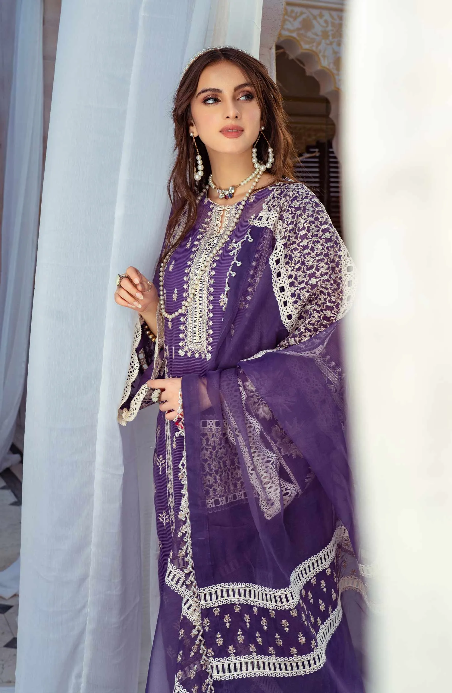 Dusted Peri - (MLRD - 059) |  Maryum N Maria Luxury Pret Eid Edit 2022 | Stitched Ready to Wear Suits