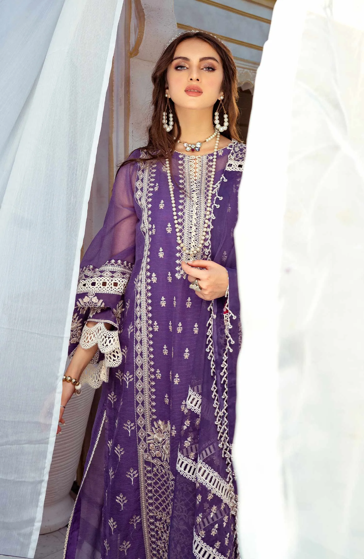 Dusted Peri - (MLRD - 059) |  Maryum N Maria Luxury Pret Eid Edit 2022 | Stitched Ready to Wear Suits