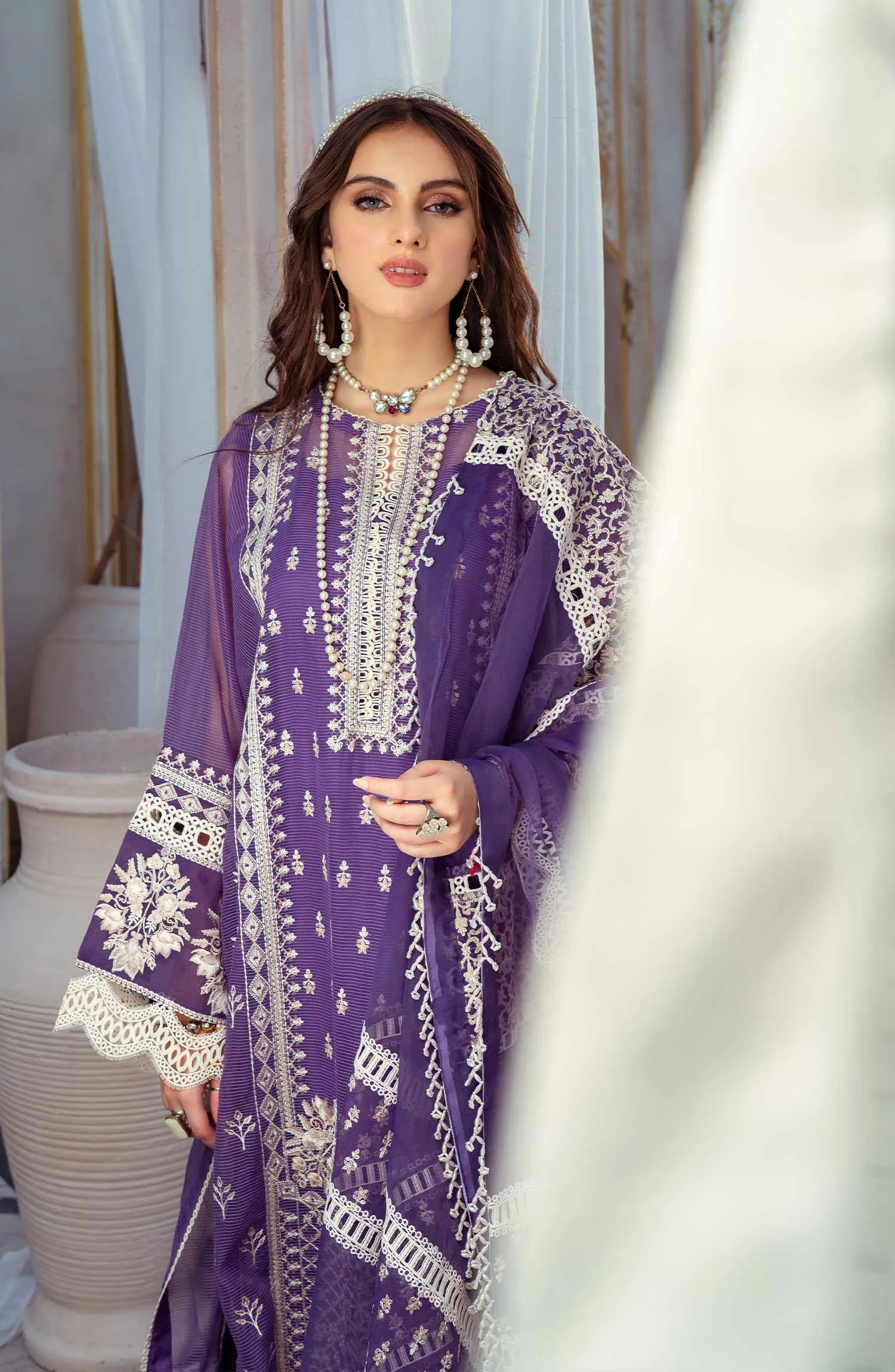 Dusted Peri - (MLRD - 059) |  Maryum N Maria Luxury Pret Eid Edit 2022 | Stitched Ready to Wear Suits