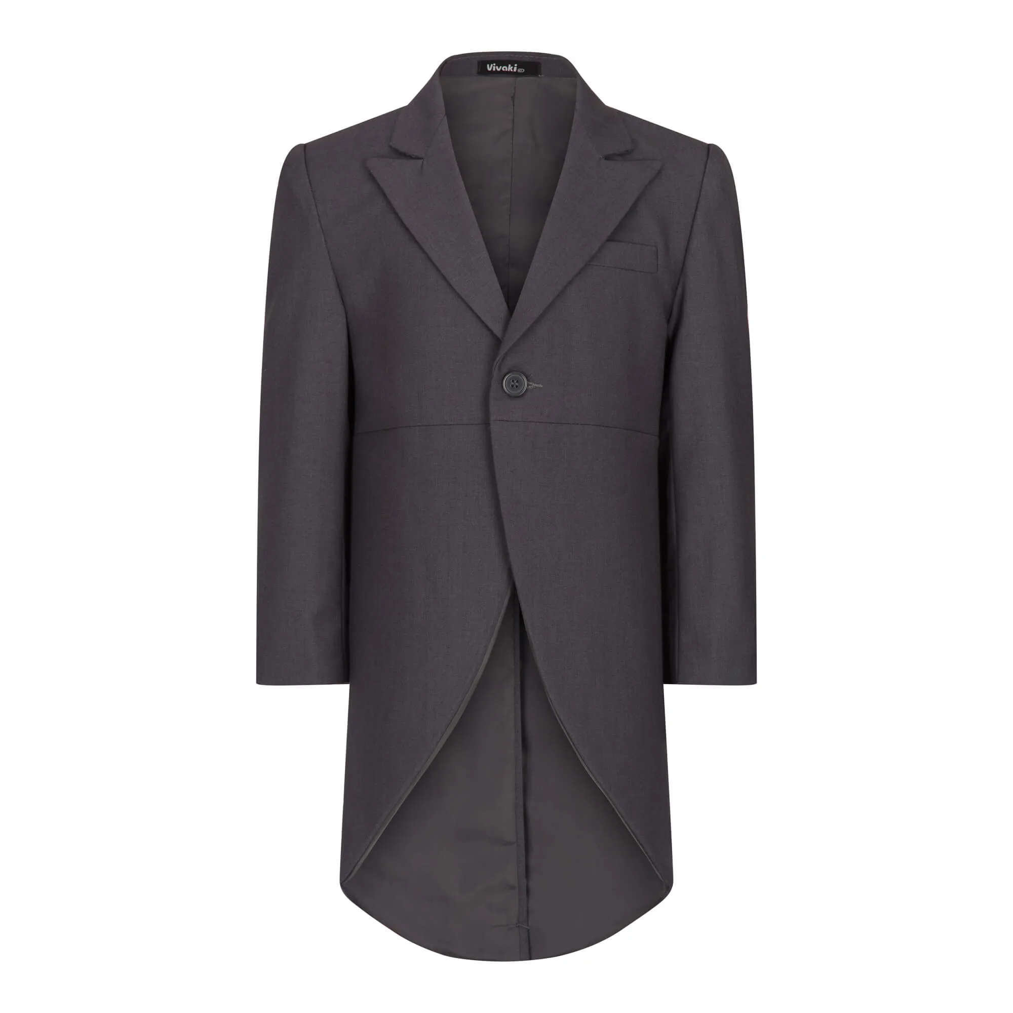 Edward - 5 Piece Grey Tail Coat Suit