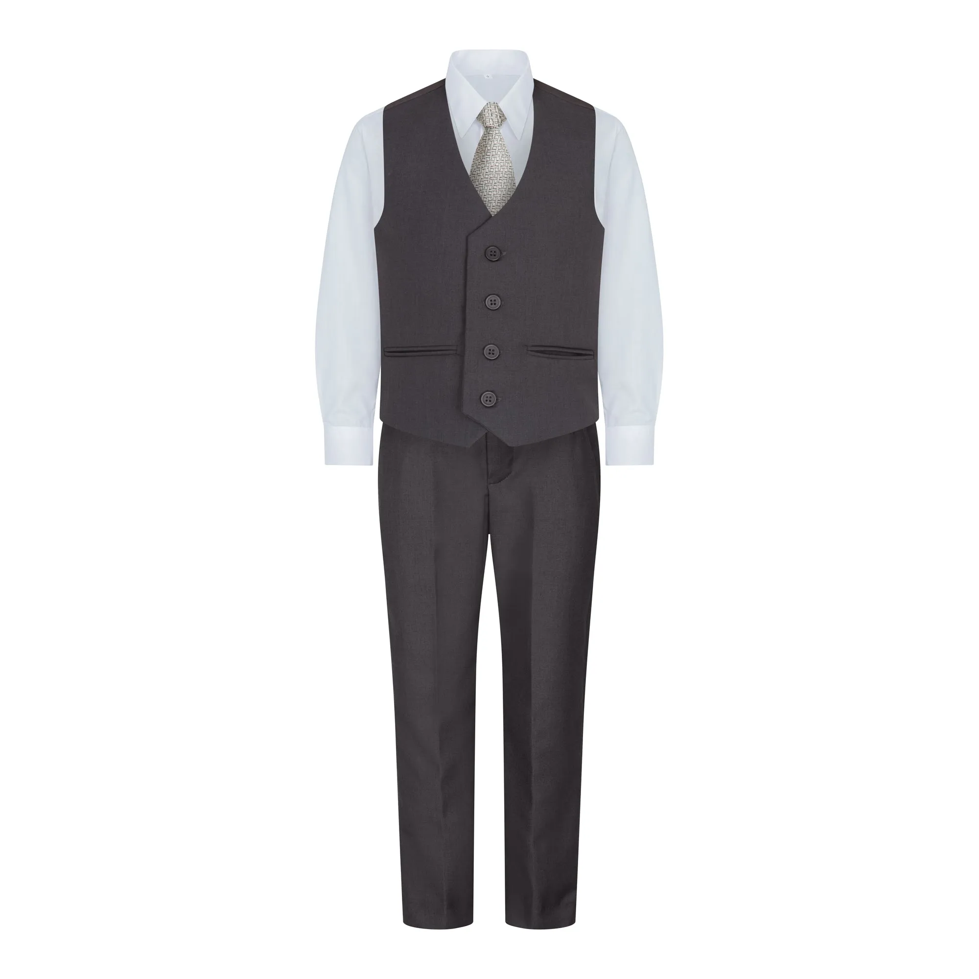 Edward - 5 Piece Grey Tail Coat Suit