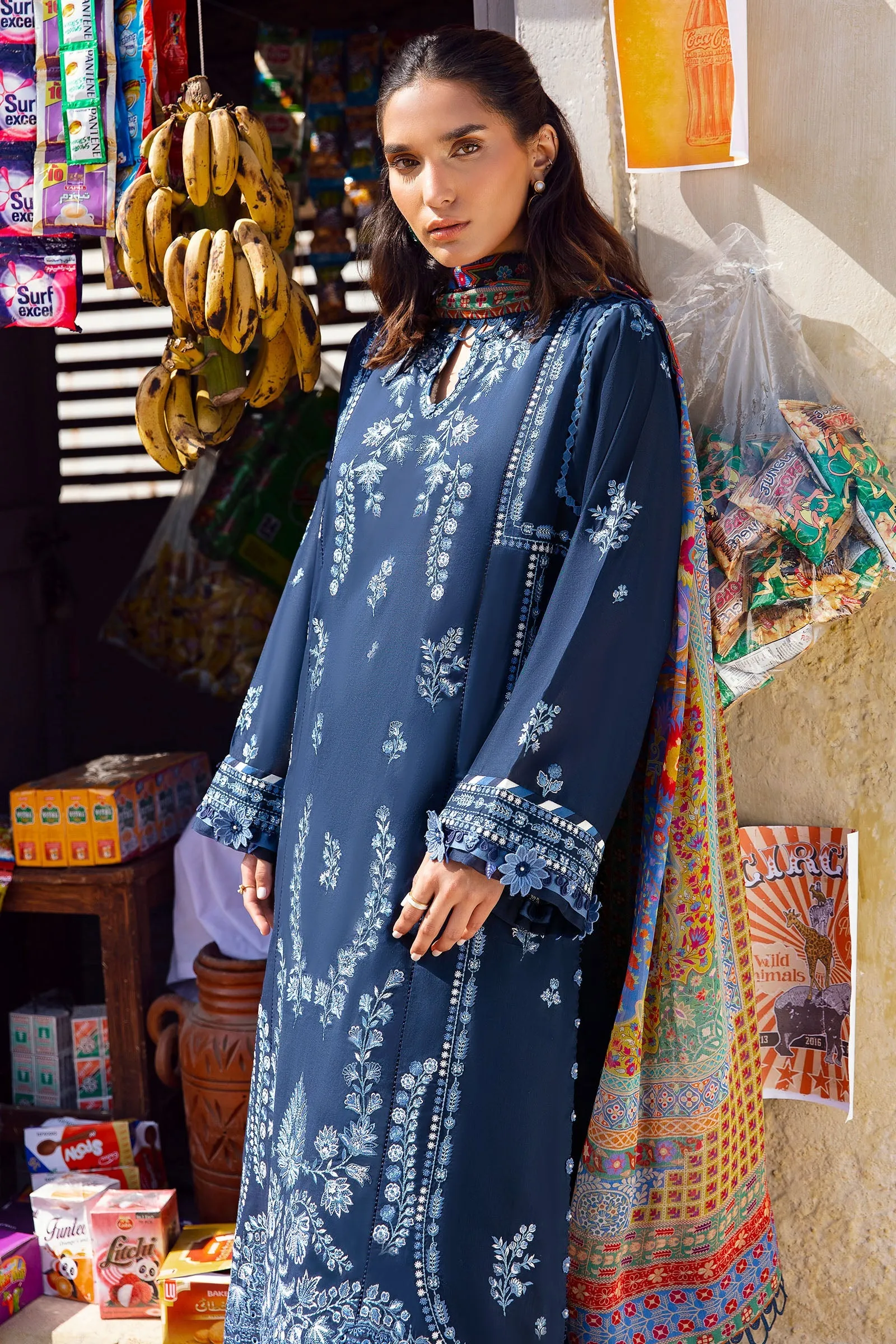 EIRA (ZL23-10 A) | Zaha Lawn Collection 2023 | Embroidered Unstitched Lawn Suits