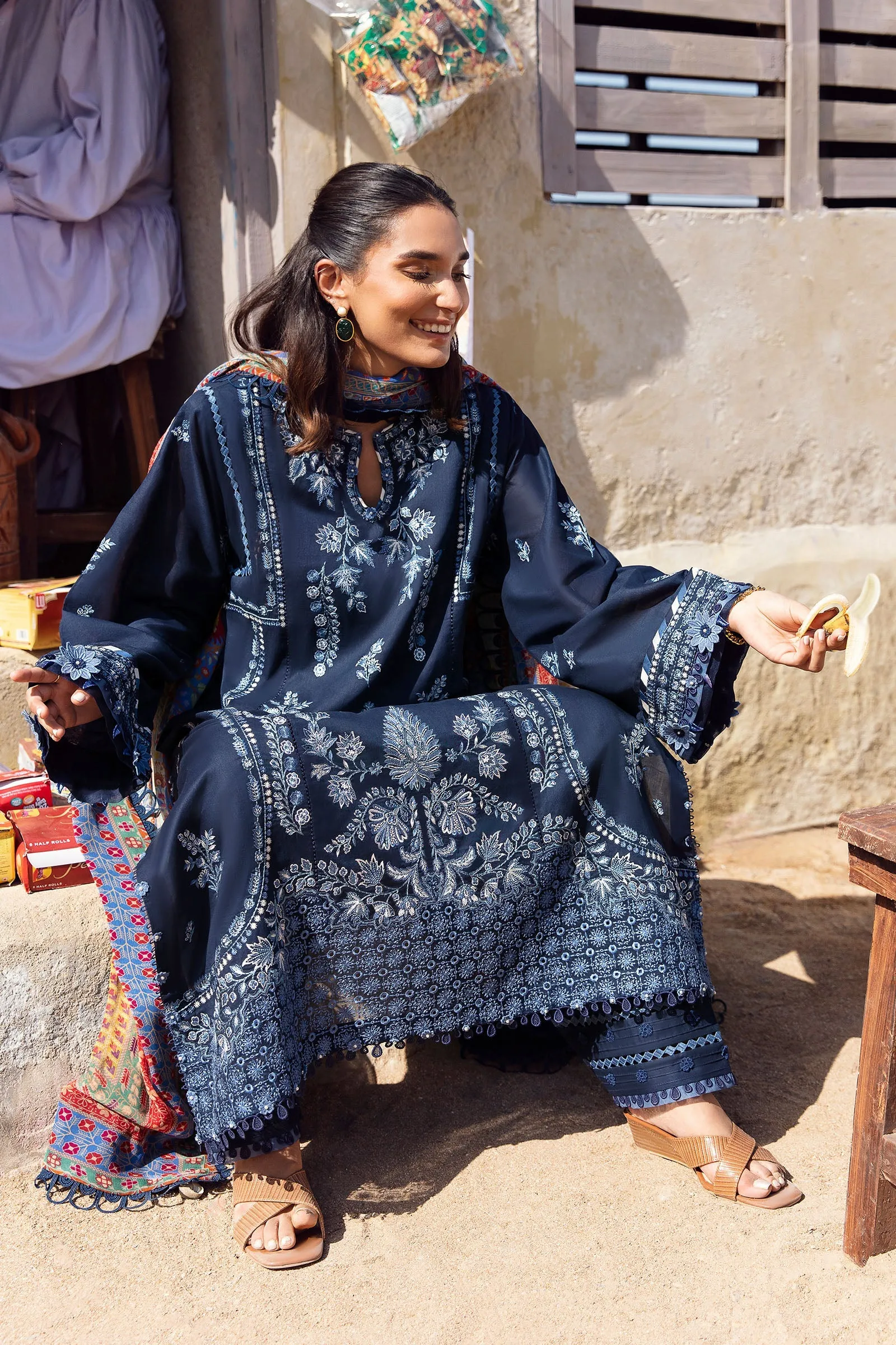 EIRA (ZL23-10 A) | Zaha Lawn Collection 2023 | Embroidered Unstitched Lawn Suits