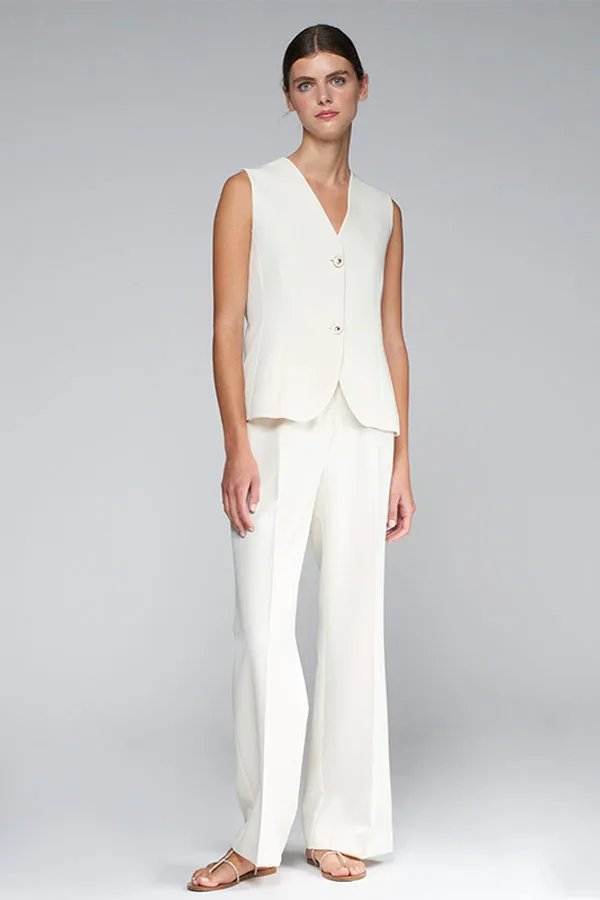 ELEANOR WHITE FITTED VEST
