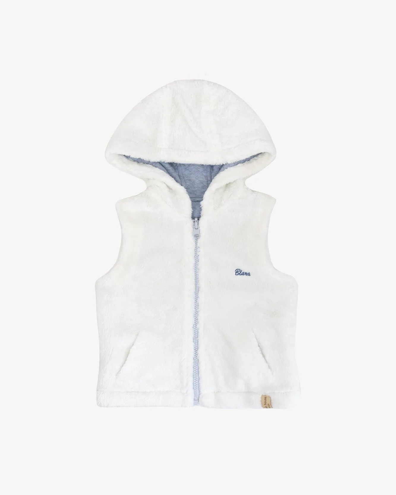 Embroidered Invertible Hoody Vest