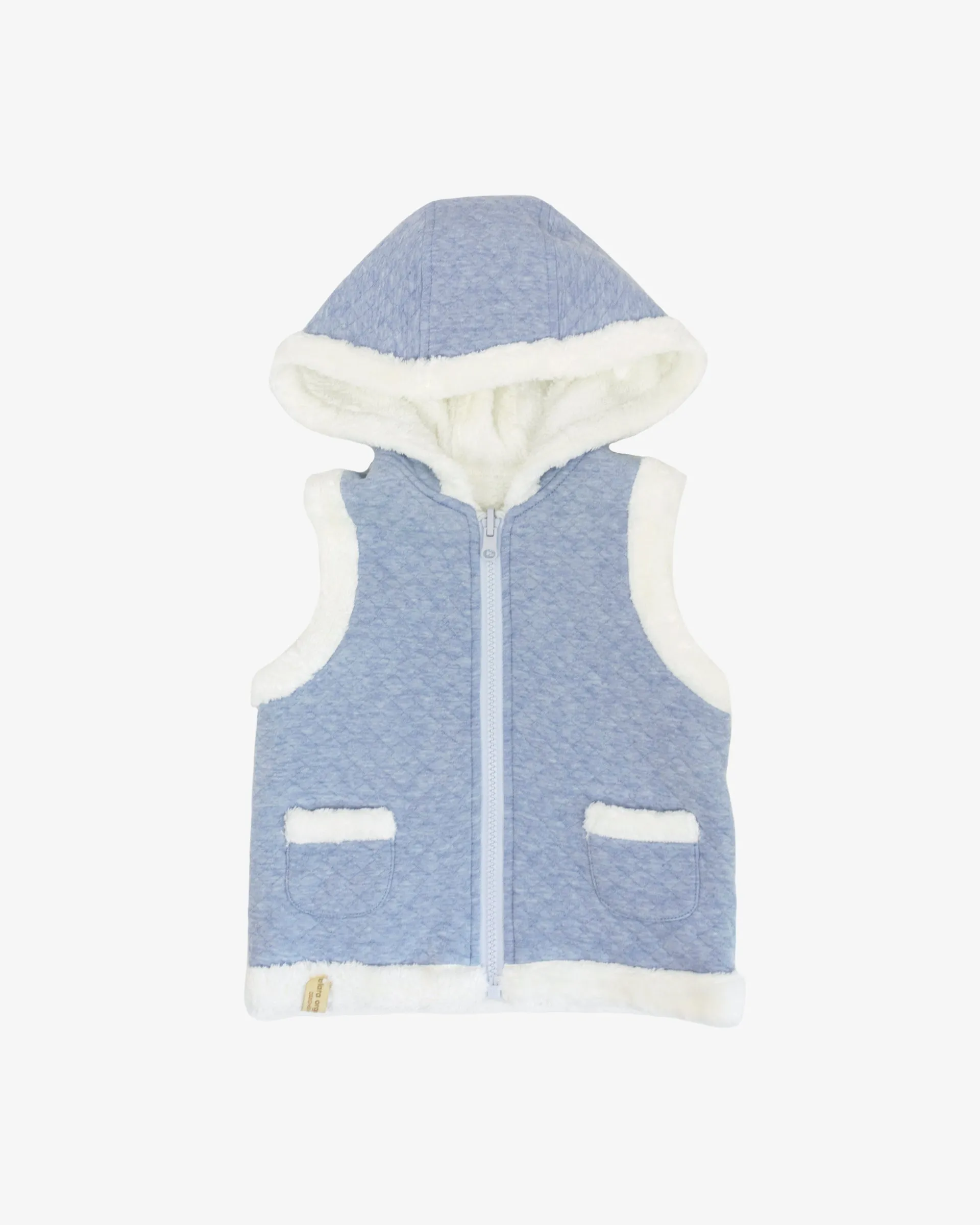 Embroidered Invertible Hoody Vest