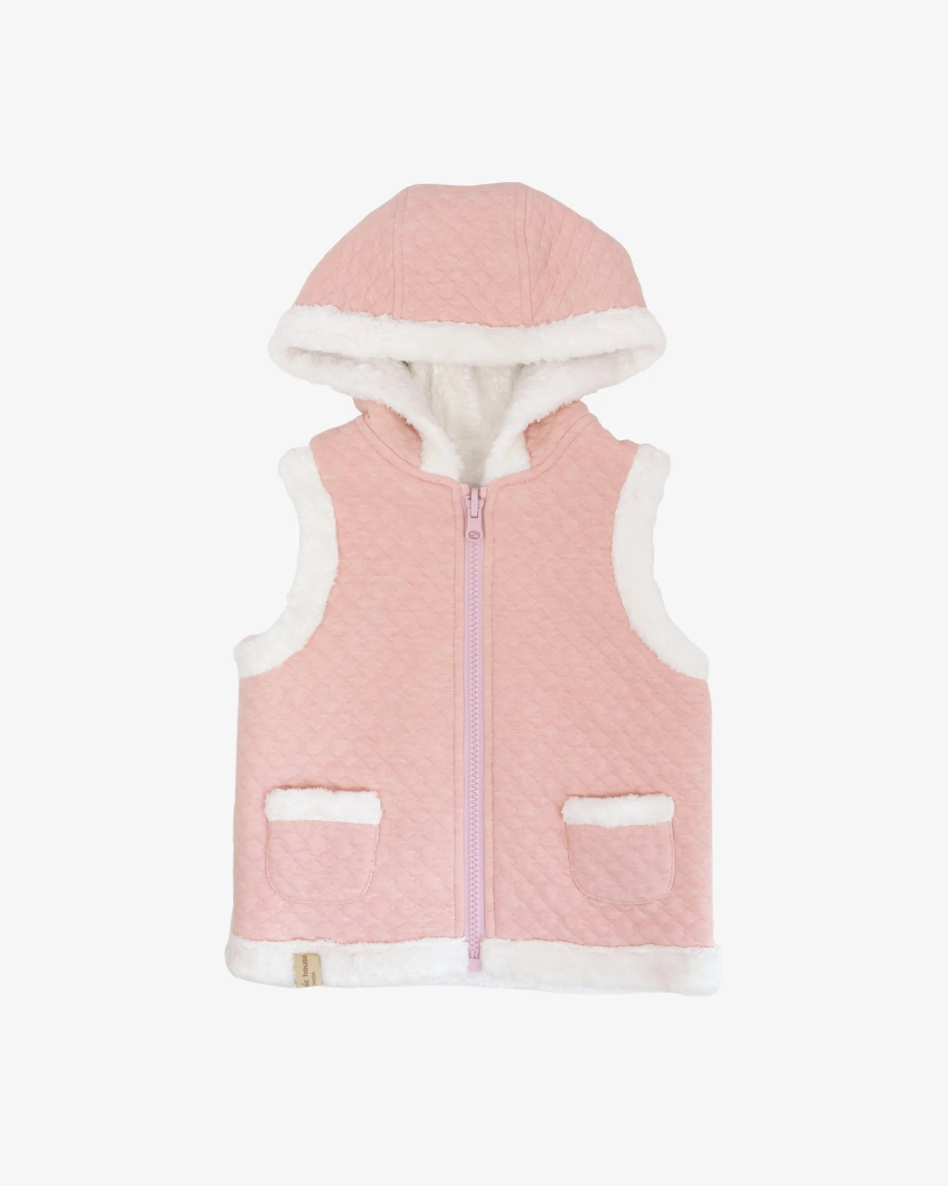 Embroidered Invertible Hoody Vest