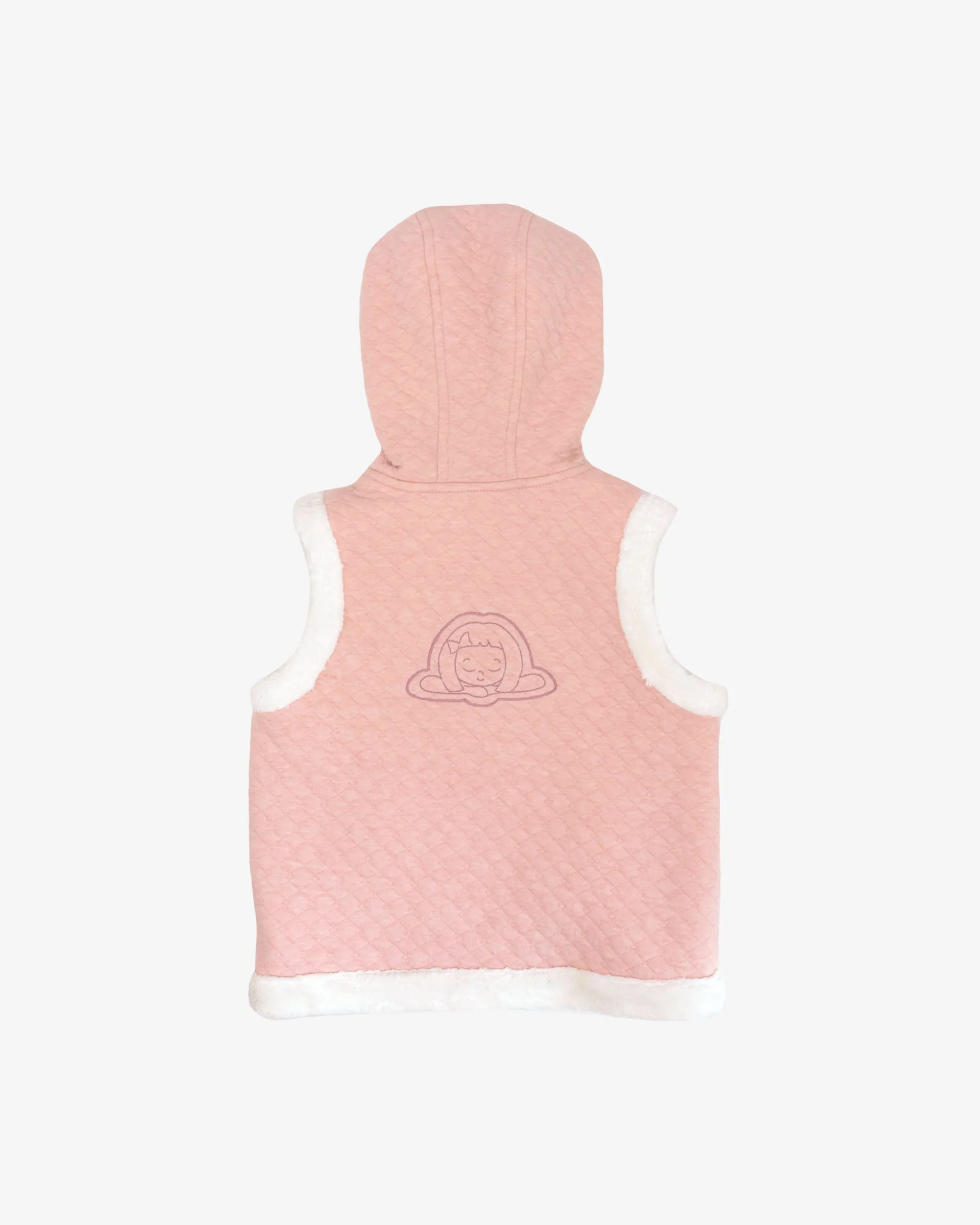 Embroidered Invertible Hoody Vest