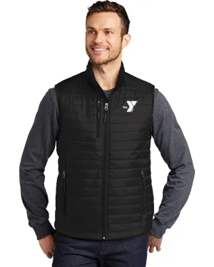 Embroidered Puffer Vest