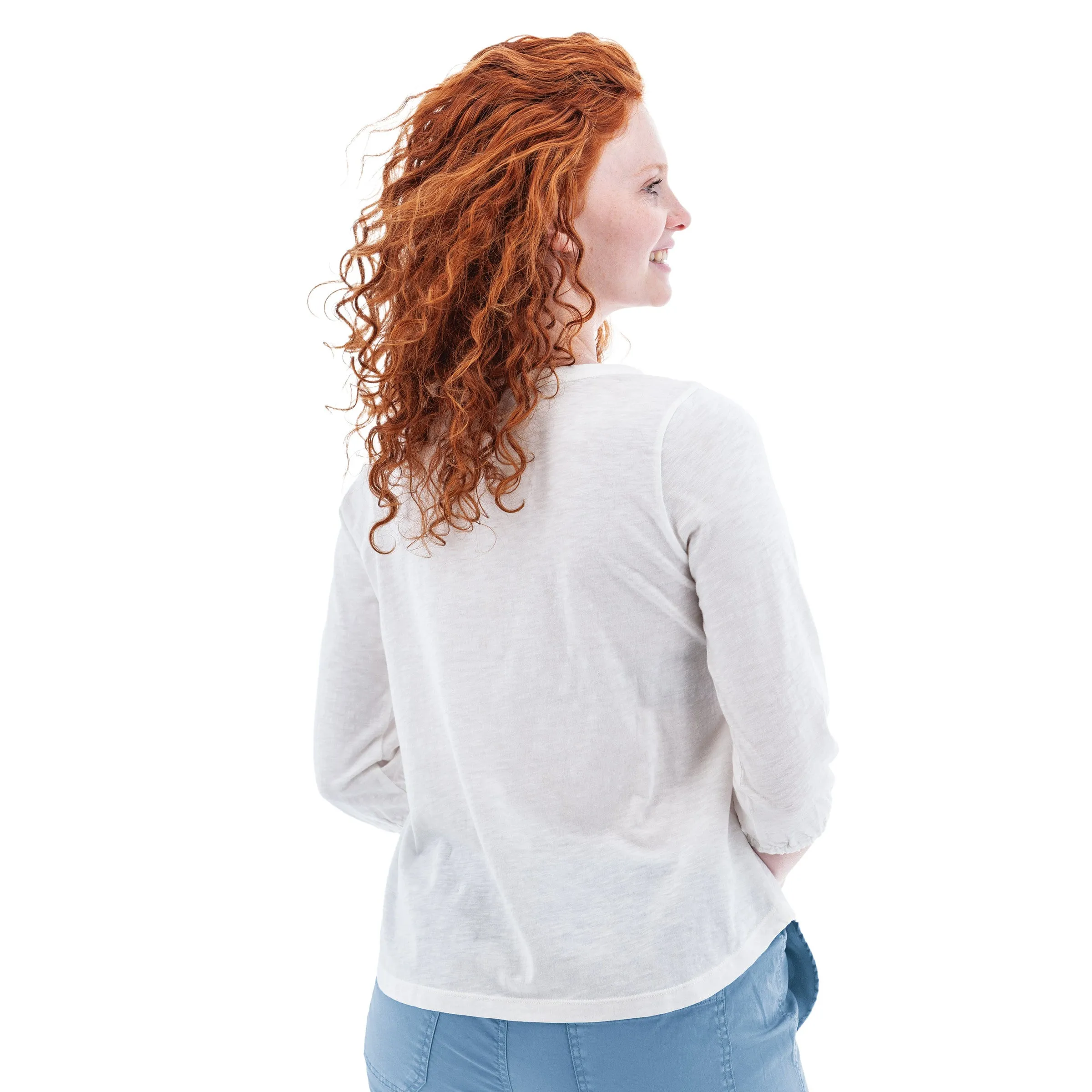 Este Organic Cotton V-Neck Henley - M19664