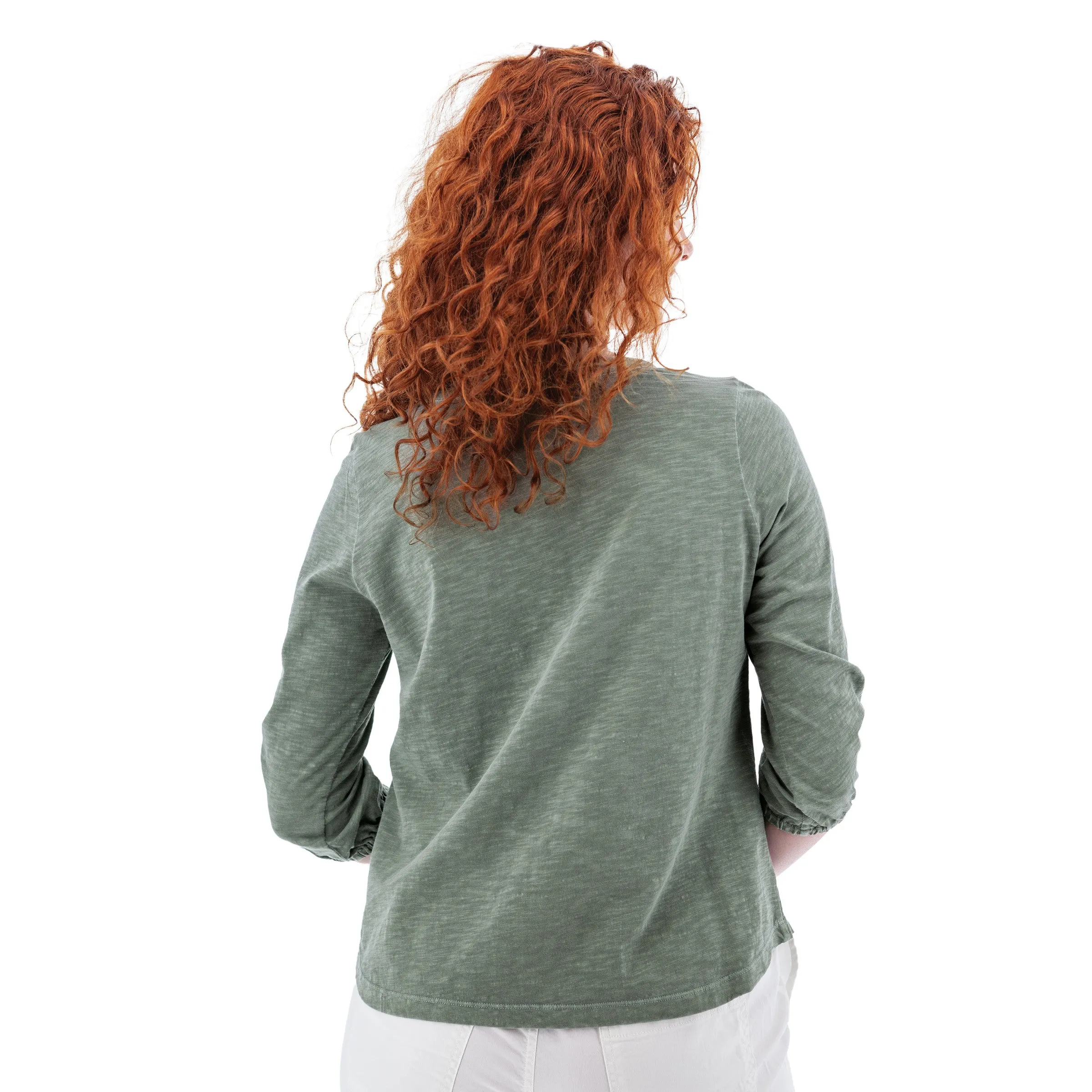 Este Organic Cotton V-Neck Henley - M19664