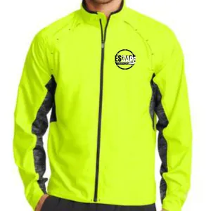 ETC Men's DWR Zip Reflective Jacket -Pace Yellow- Embroidered