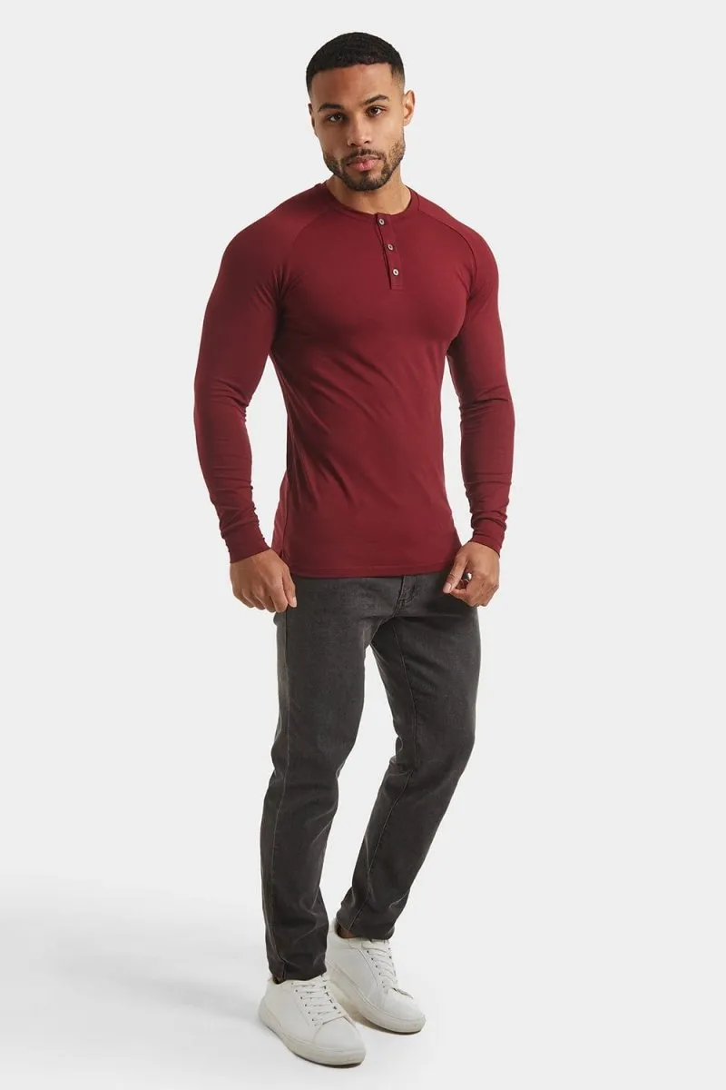 Everyday Henley in Burgundy