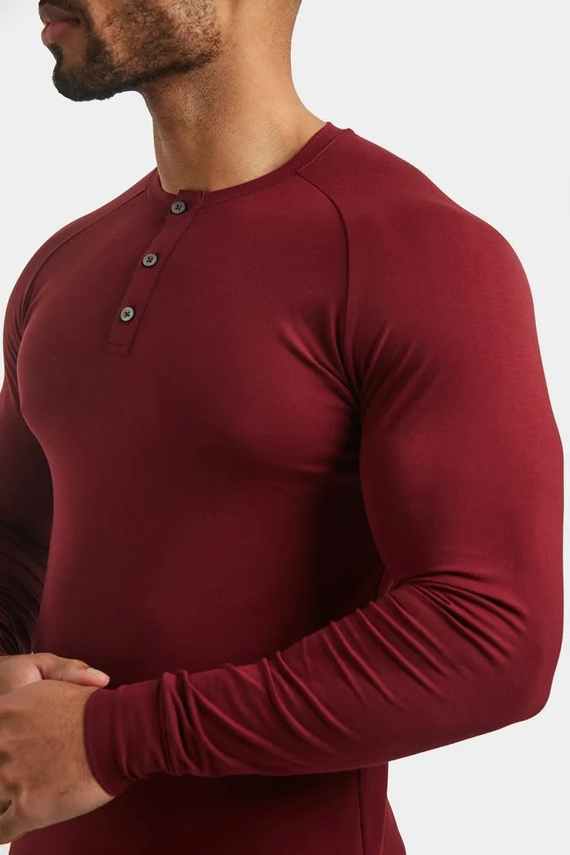 Everyday Henley in Burgundy