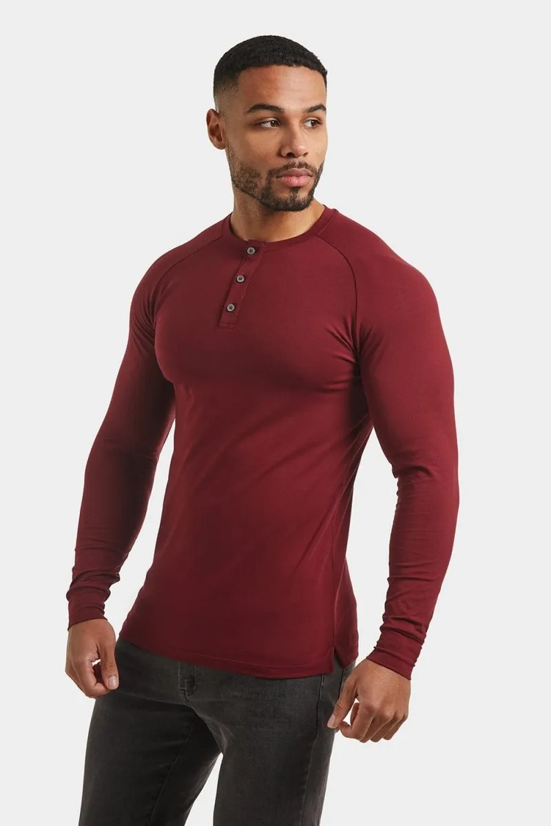 Everyday Henley in Burgundy