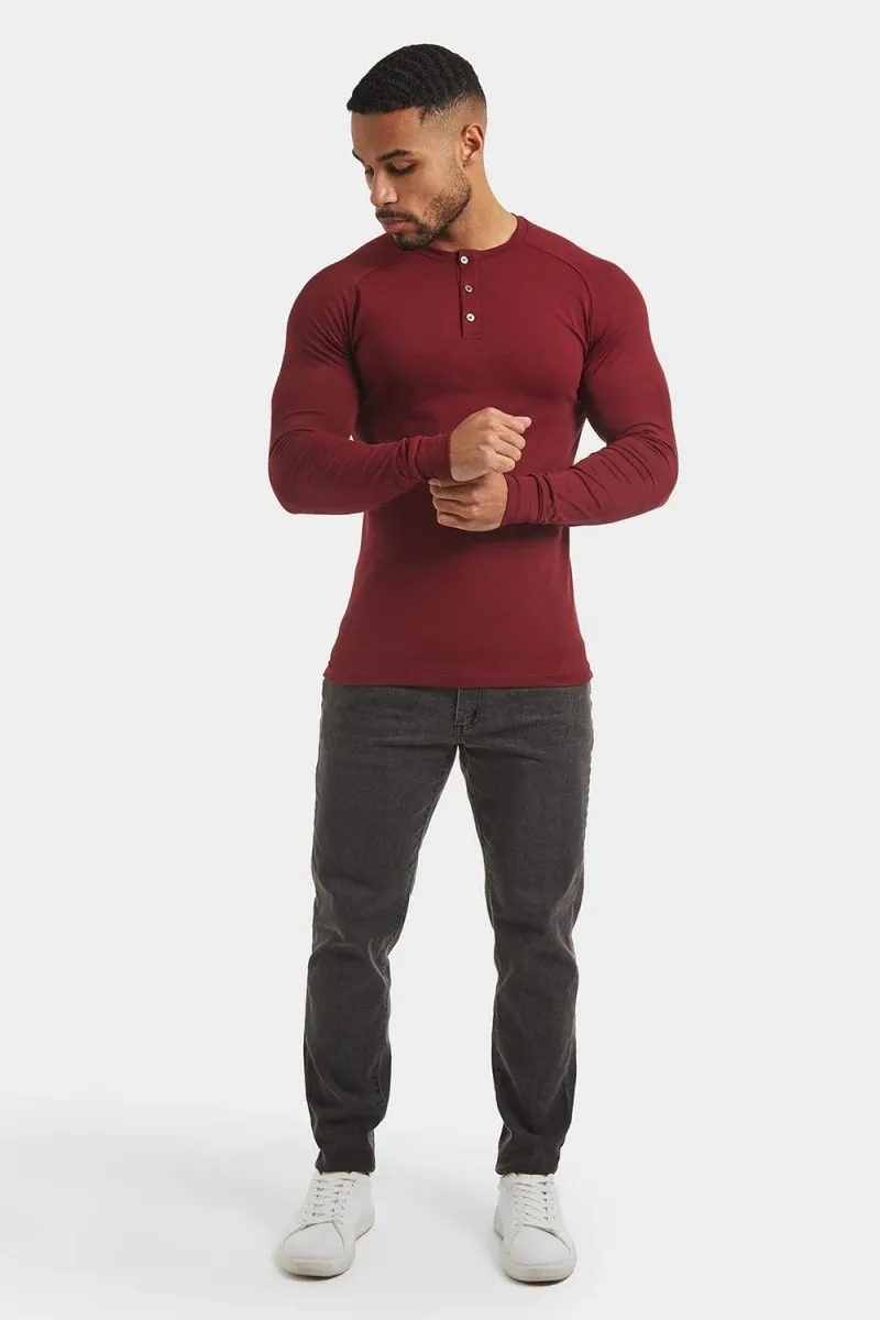 Everyday Henley in Burgundy