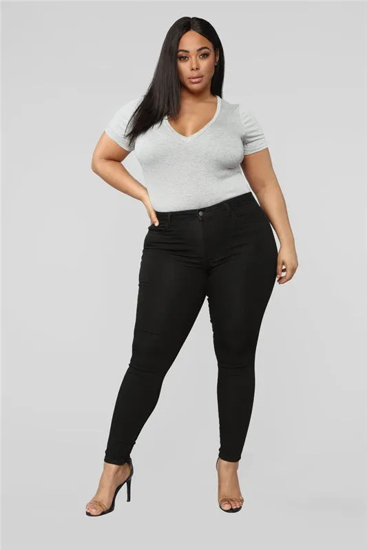 Fashion Women's Elasticity Skinny Jeans High Waist Pencil Pants