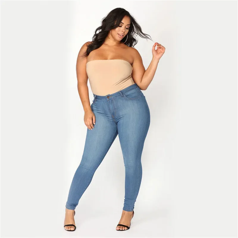Fashion Women's Elasticity Skinny Jeans High Waist Pencil Pants
