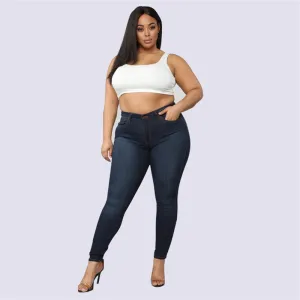 Fashion Women's Elasticity Skinny Jeans High Waist Pencil Pants