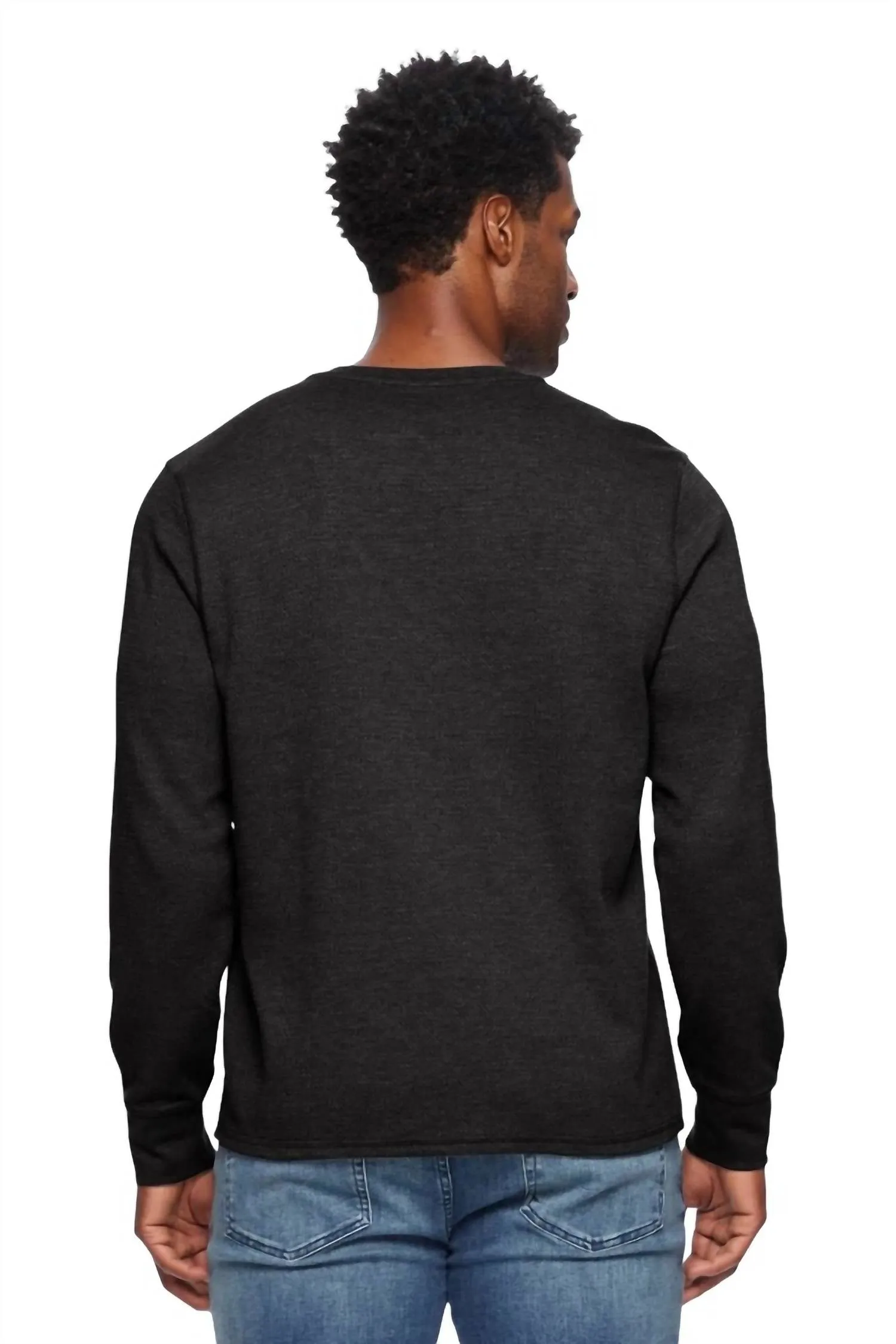 Flags & Anthem - Owen Soft Waffle Henley Long Sleeve Top