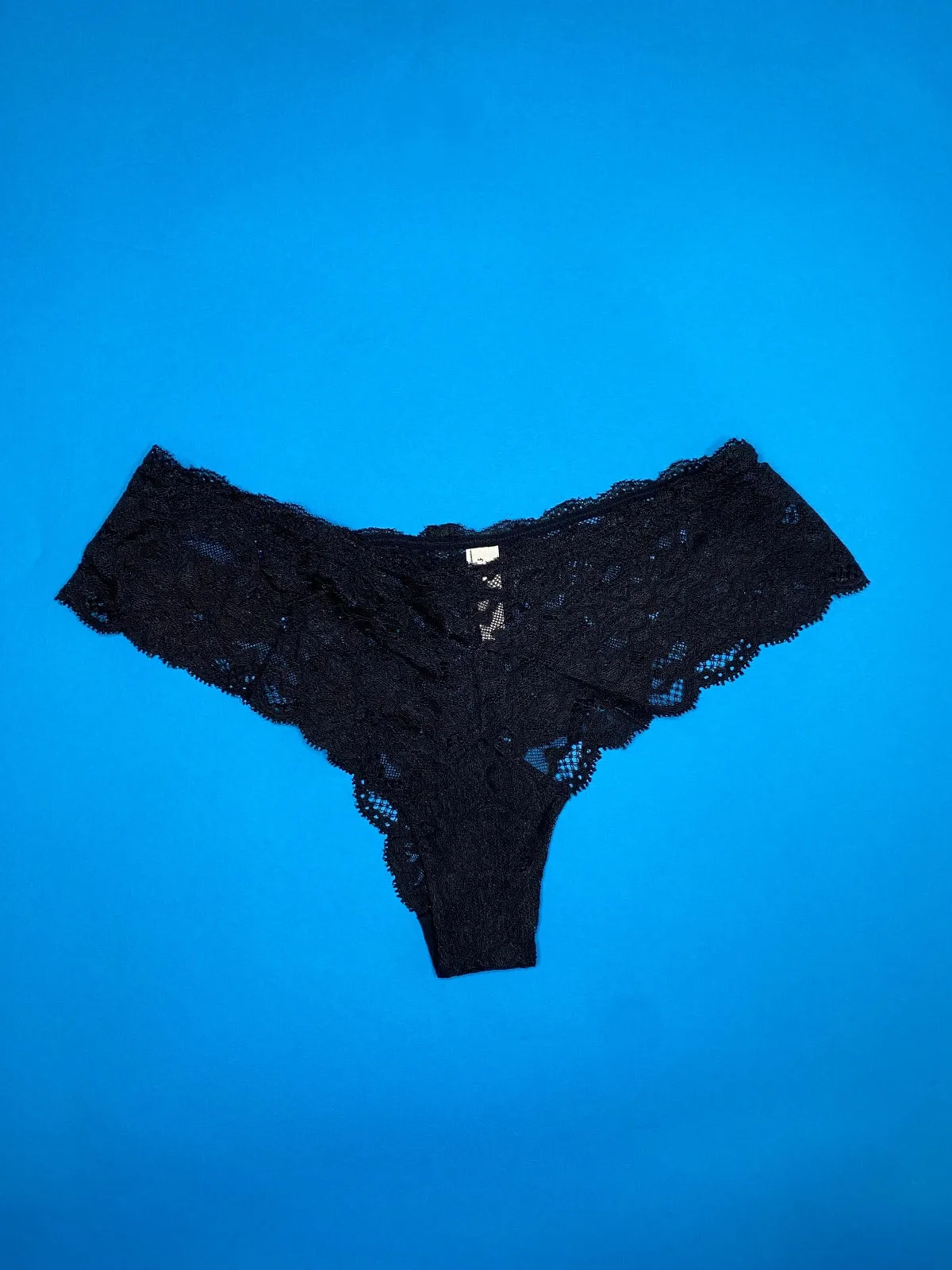 Fleur du Mal: Charlotte Lace Cheeky Brief - Black
