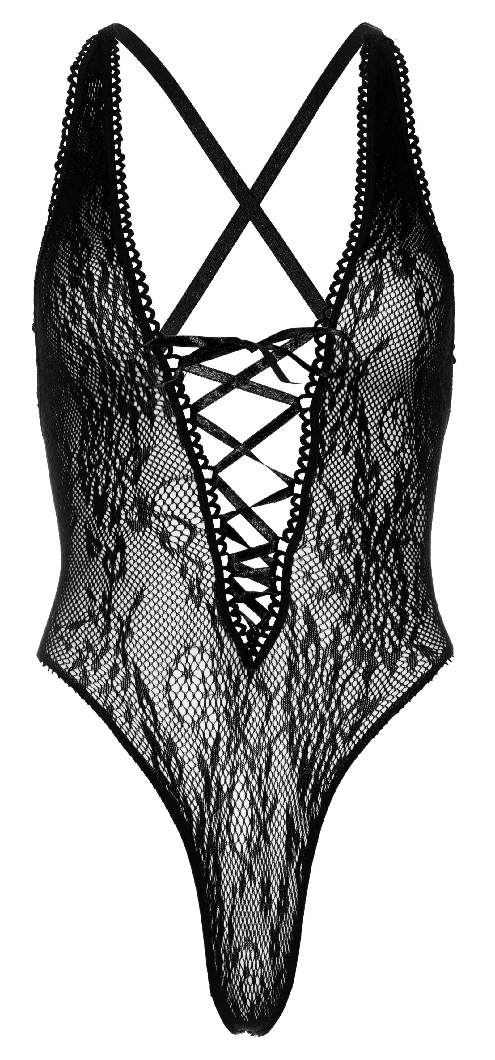 Floral Lace Thong Teddy Curvy Size