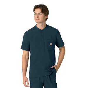 Force Cross-Flex C16310 Men's Henley Scrub Top Navy