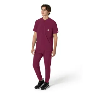 Force Cross-Flex C16310 Men's Henley Scrub Top Wine