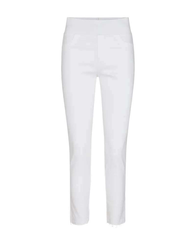 FQSHANTAL - ANKLEPANTS WITH WAISTBAND - WHITE