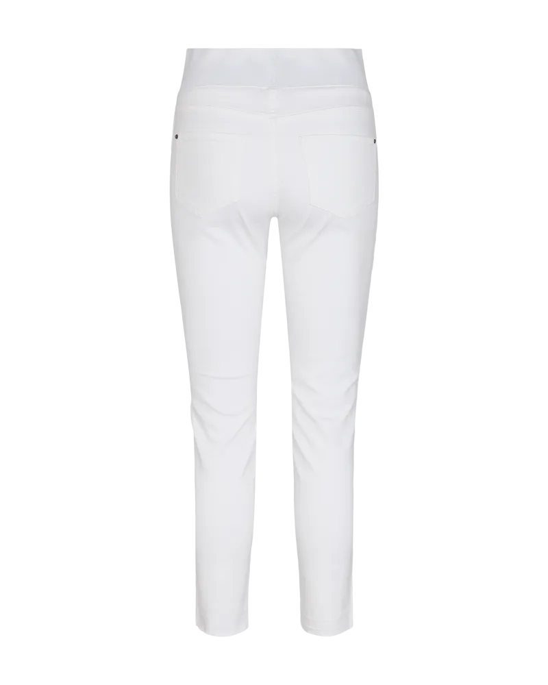 FQSHANTAL - ANKLEPANTS WITH WAISTBAND - WHITE