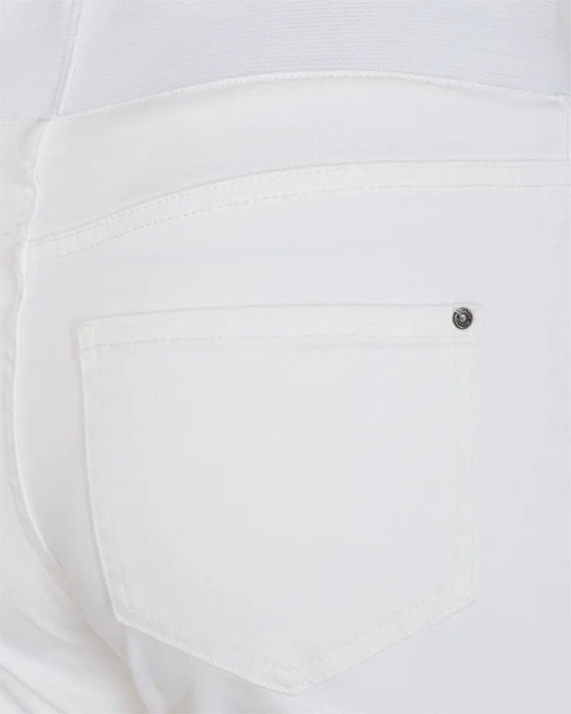 FQSHANTAL - ANKLEPANTS WITH WAISTBAND - WHITE