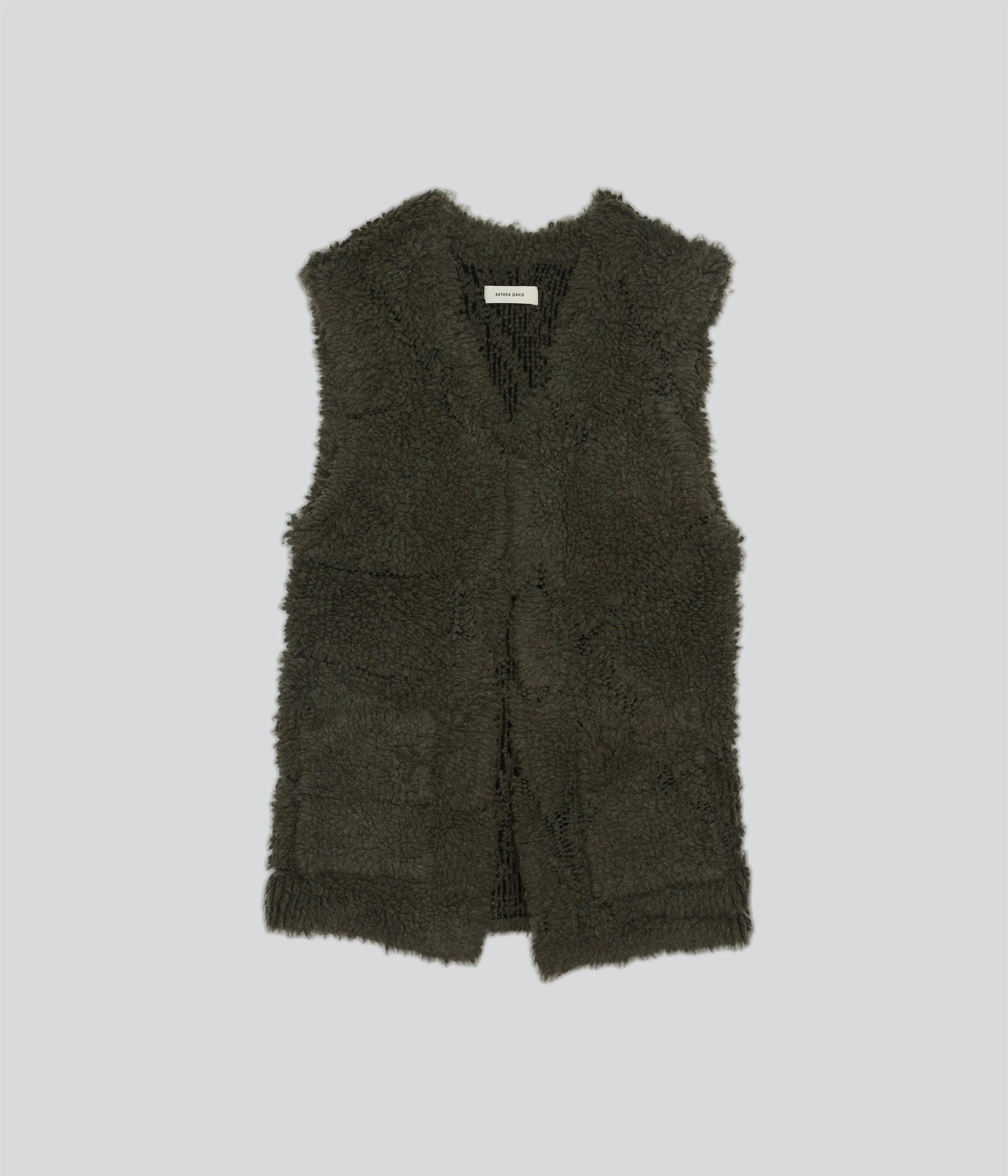 French Terry Vest in Kombu x Black