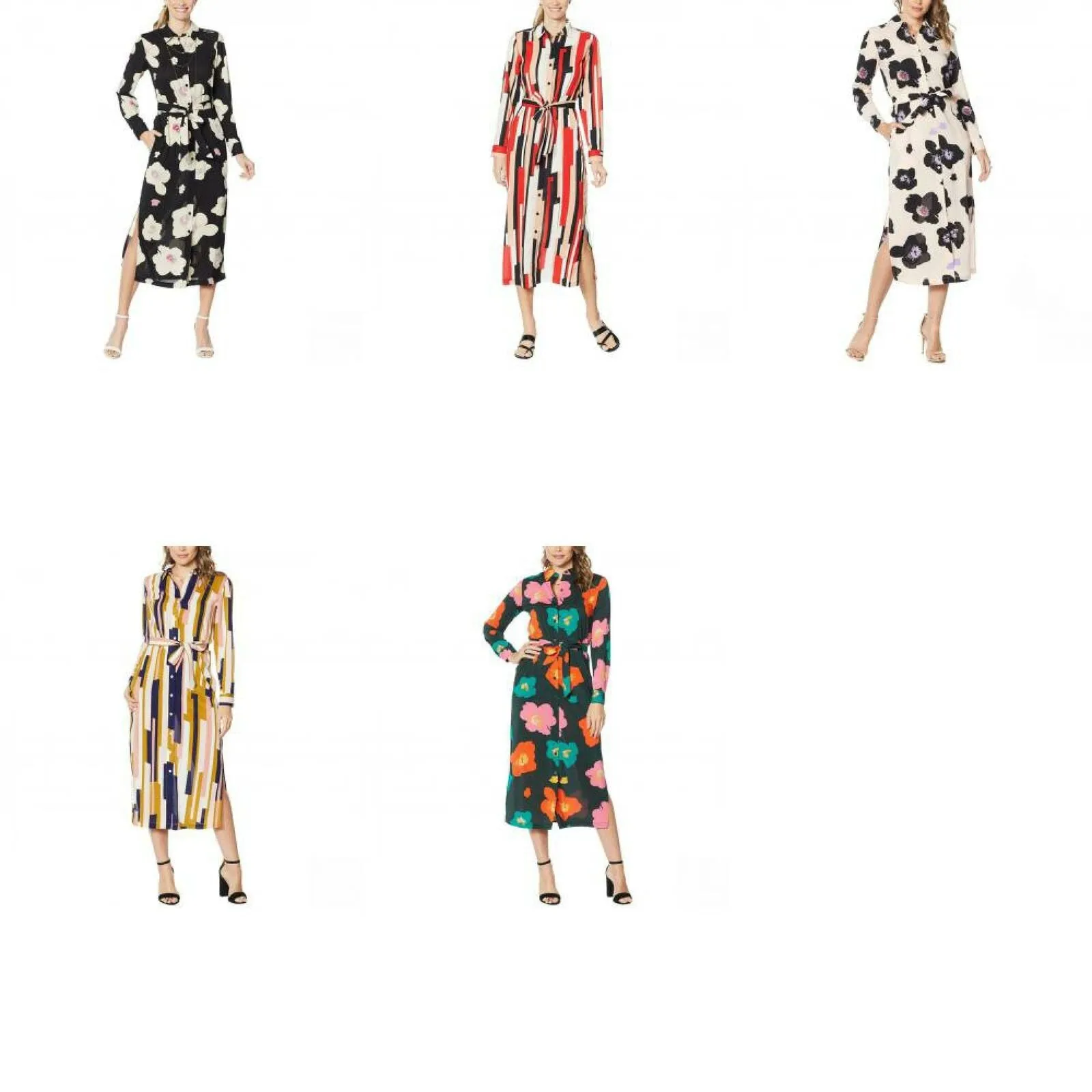 G by Giuliana Women's Plus Size Button Down Duster Shirt Dress