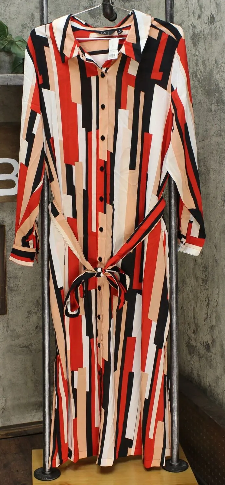 G by Giuliana Women's Plus Size Button Down Duster Shirt Dress