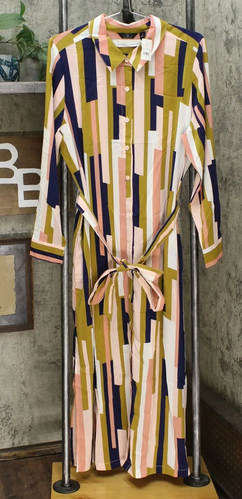 G by Giuliana Women's Plus Size Button Down Duster Shirt Dress