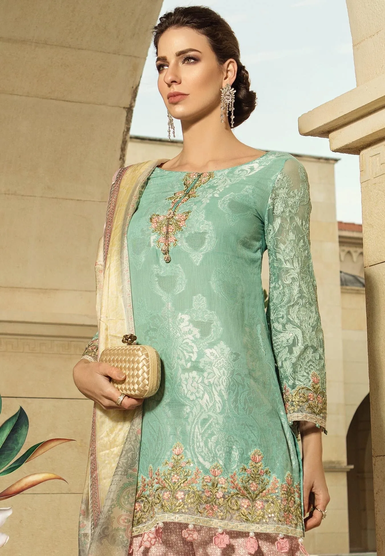 Gharara Pants Short Shirt By Maria B Model# L 1768