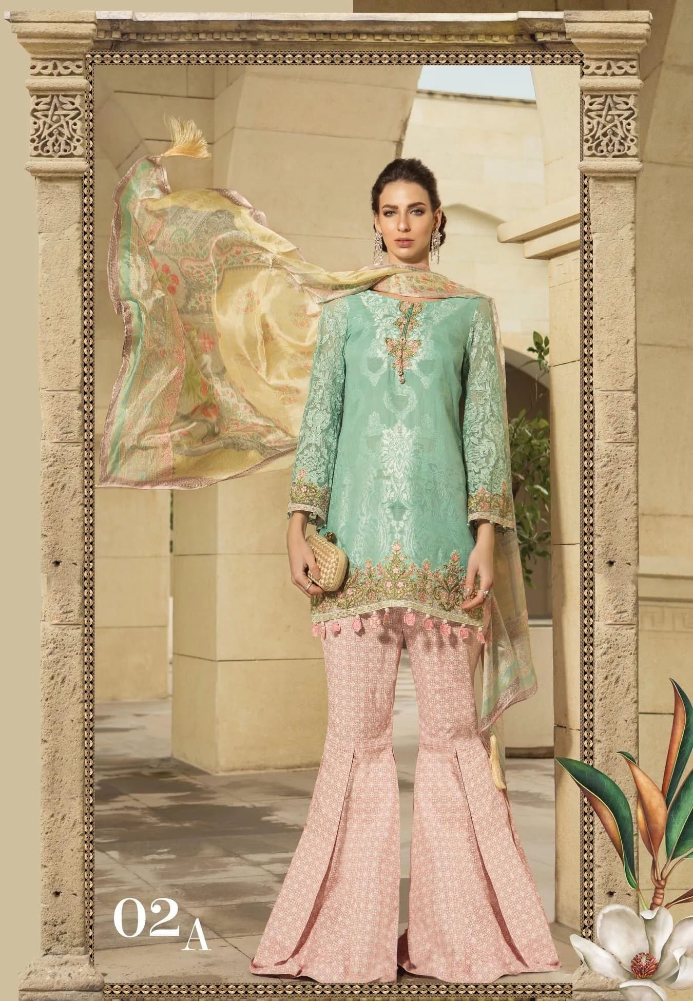 Gharara Pants Short Shirt By Maria B Model# L 1768