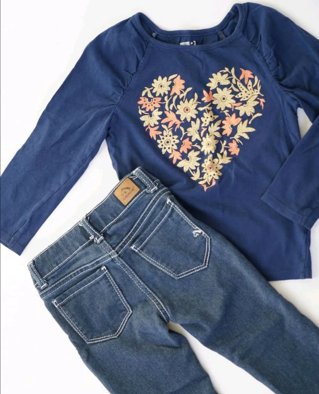 GIRL SIZE 4 YEARS - JORDACHE & CRAZY 8, 2 Piece Mix N Match Outfit EUC B15