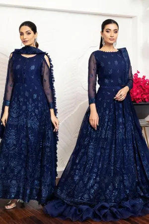 Glace Bleu | Alizeh Royale De Luxe Collection | Unstitched Embroidered Chiffon Suits