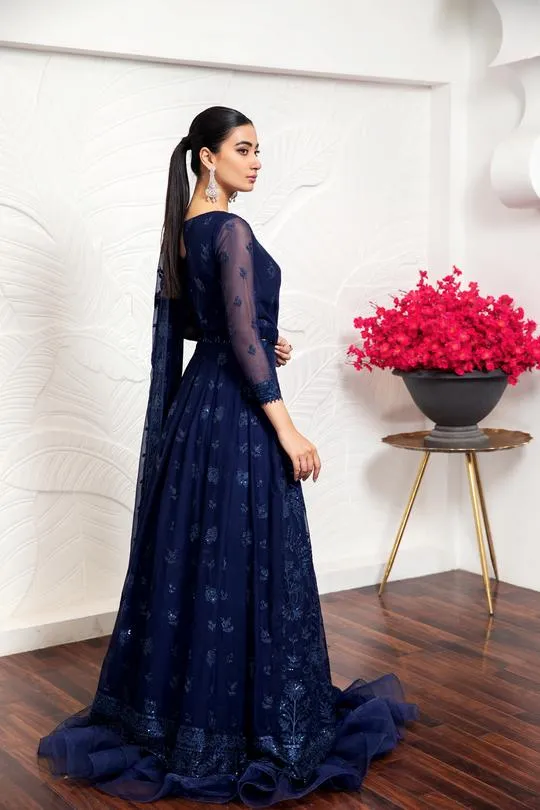 Glace Bleu | Alizeh Royale De Luxe Collection | Unstitched Embroidered Chiffon Suits