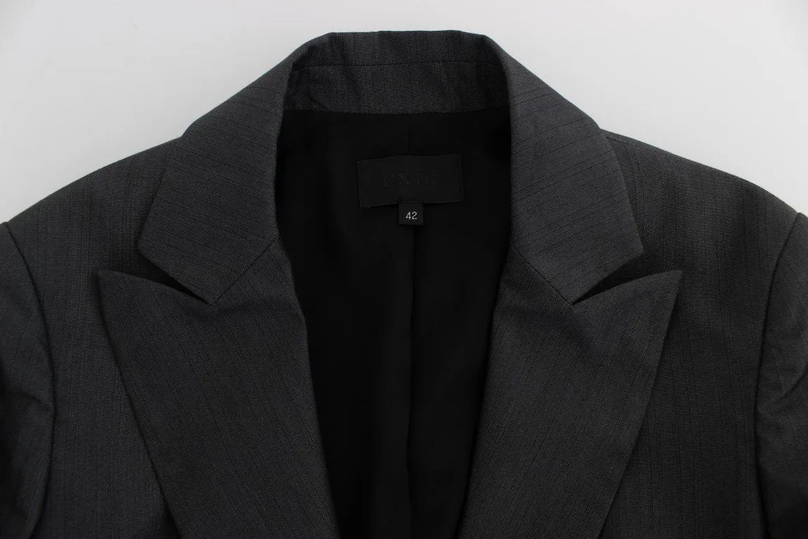 Gray One Button Two Piece Suit