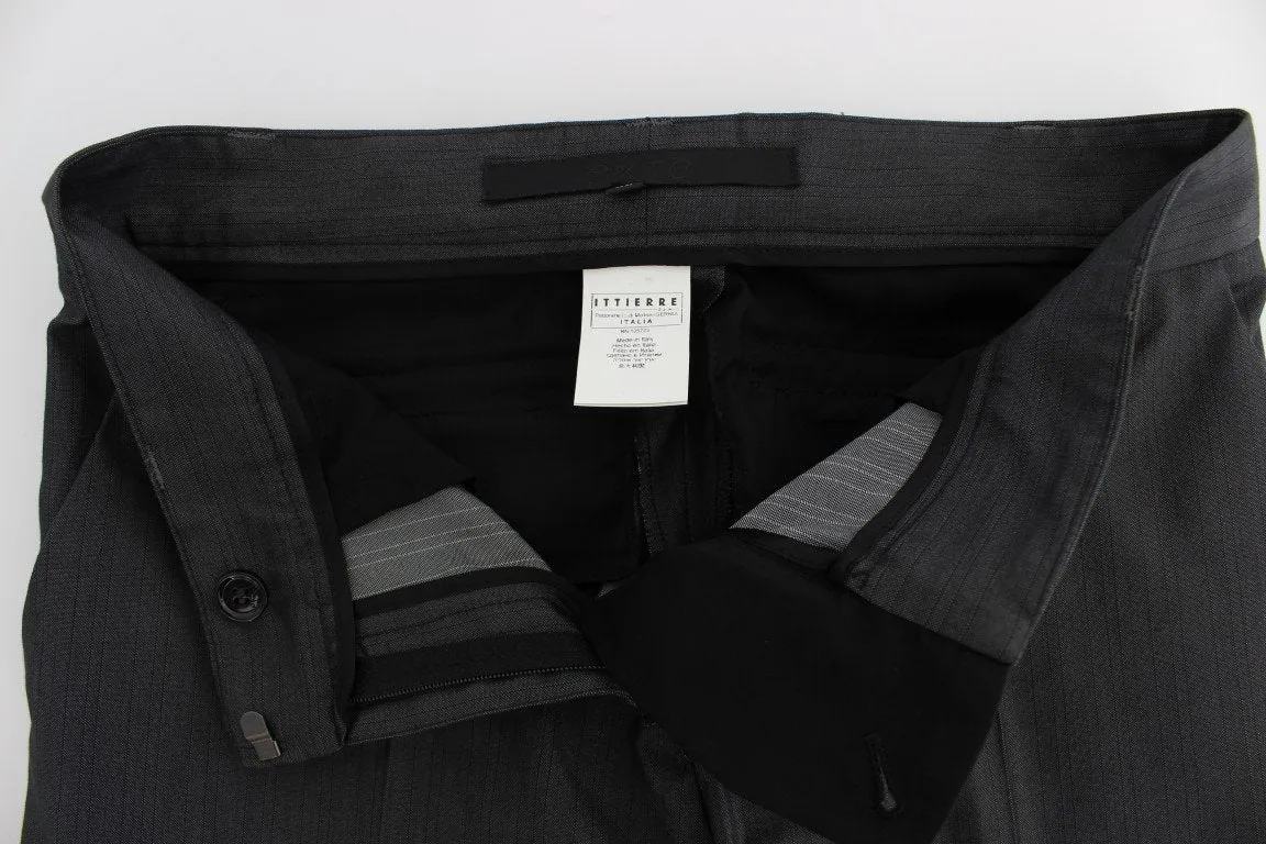Gray One Button Two Piece Suit