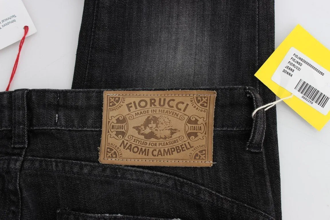 Gray Wash Cotton Denim Stretch Skinny Fit Jeans
