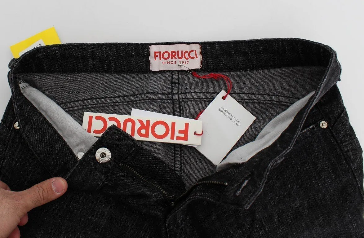 Gray Wash Cotton Denim Stretch Skinny Fit Jeans