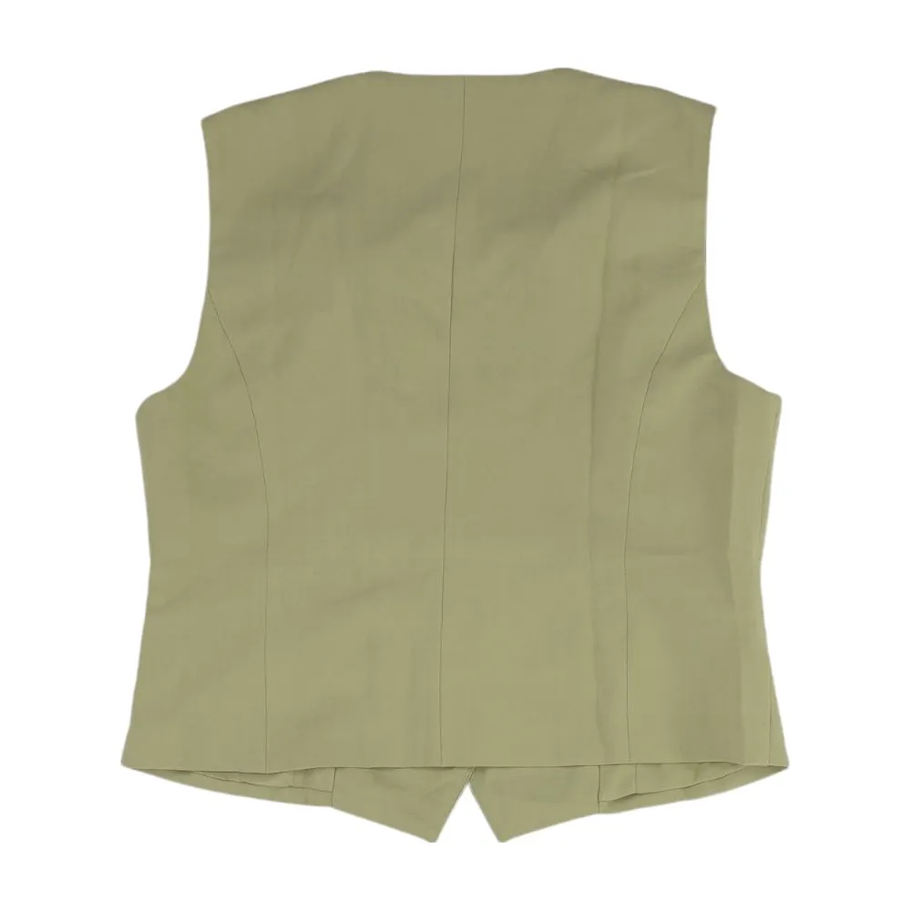 Green Embroidery Detail Vest