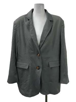 Grey Double Button Blazer