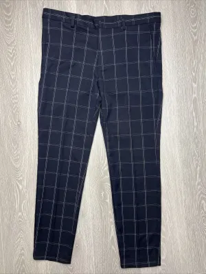 H&M Mens Skinny Fit Black Suit Pants Size 33