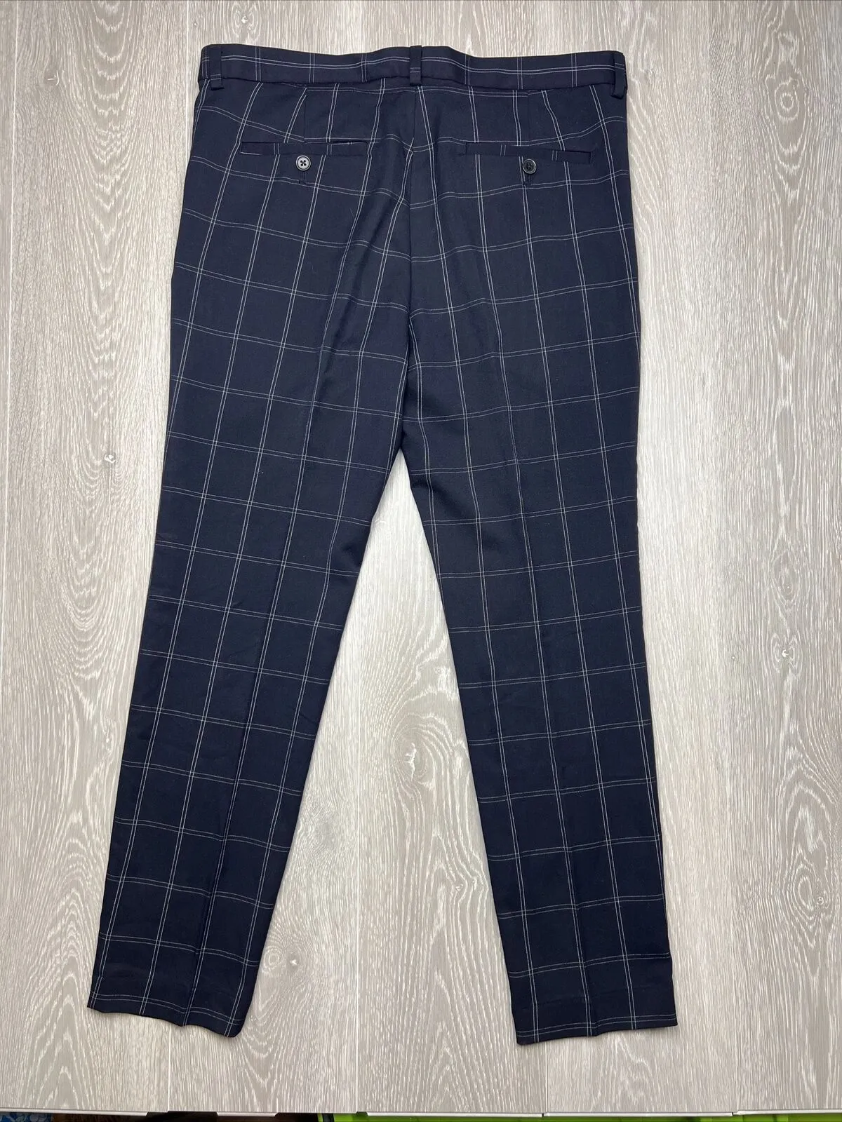 H&M Mens Skinny Fit Black Suit Pants Size 33
