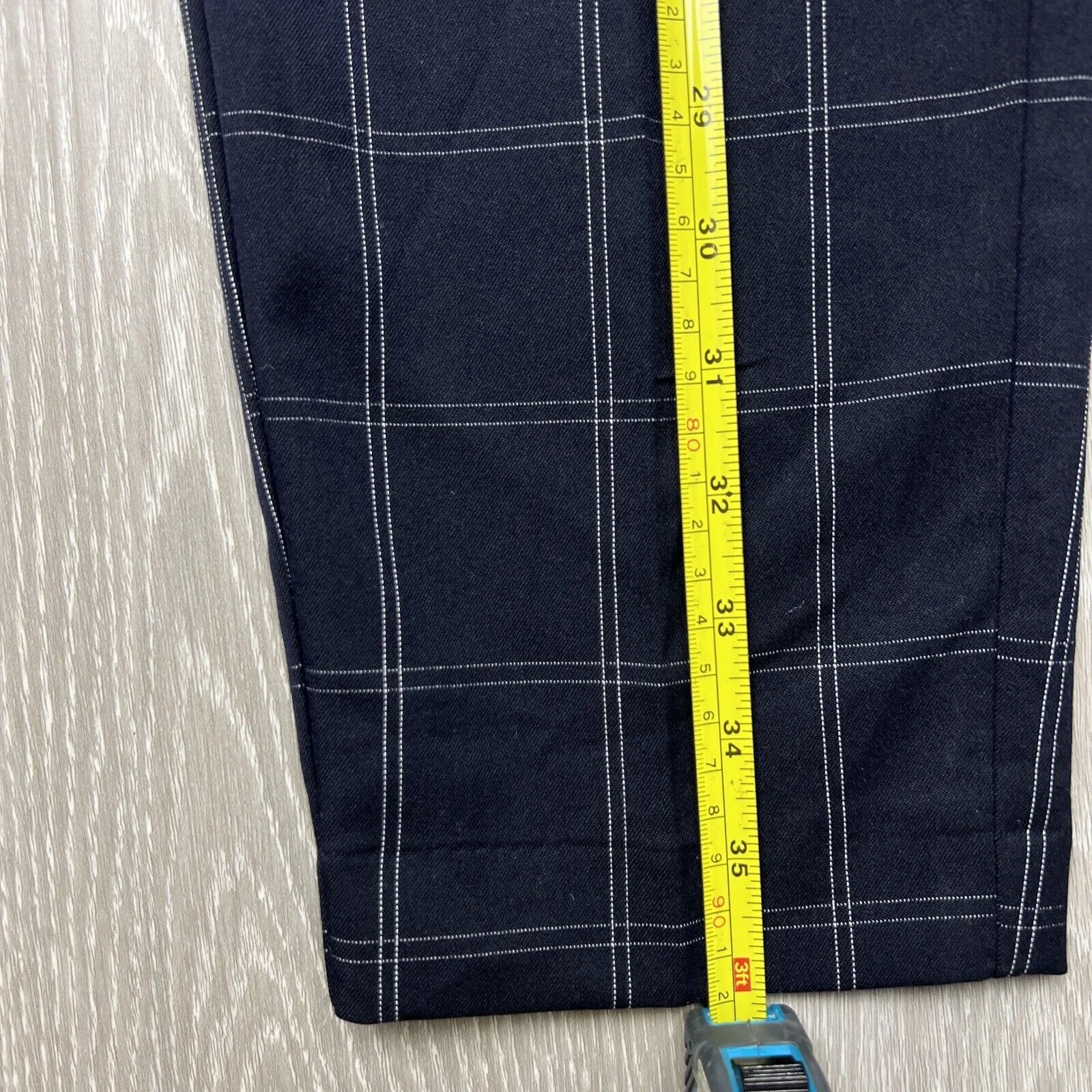 H&M Mens Skinny Fit Black Suit Pants Size 33