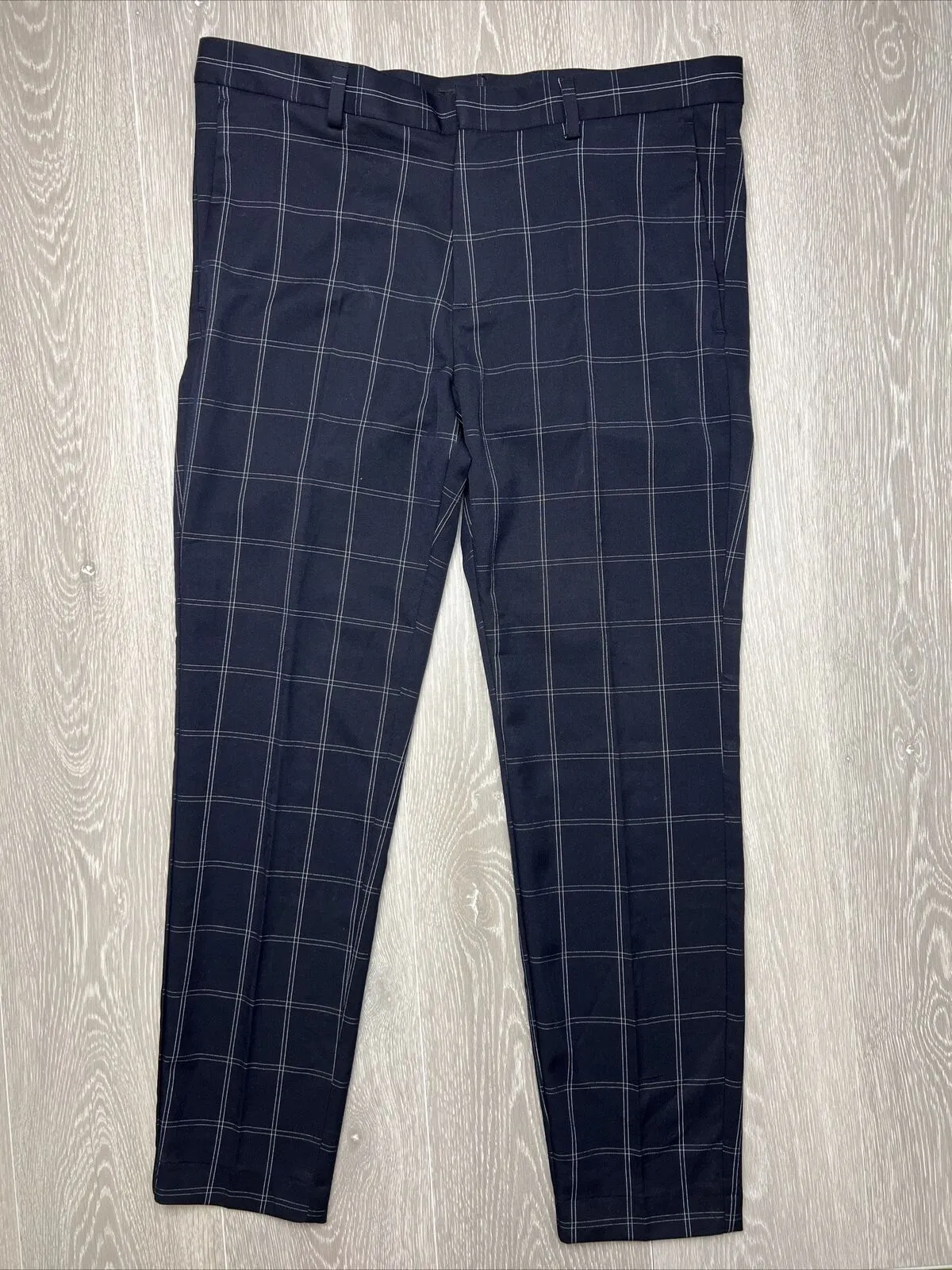 H&M Mens Skinny Fit Black Suit Pants Size 33